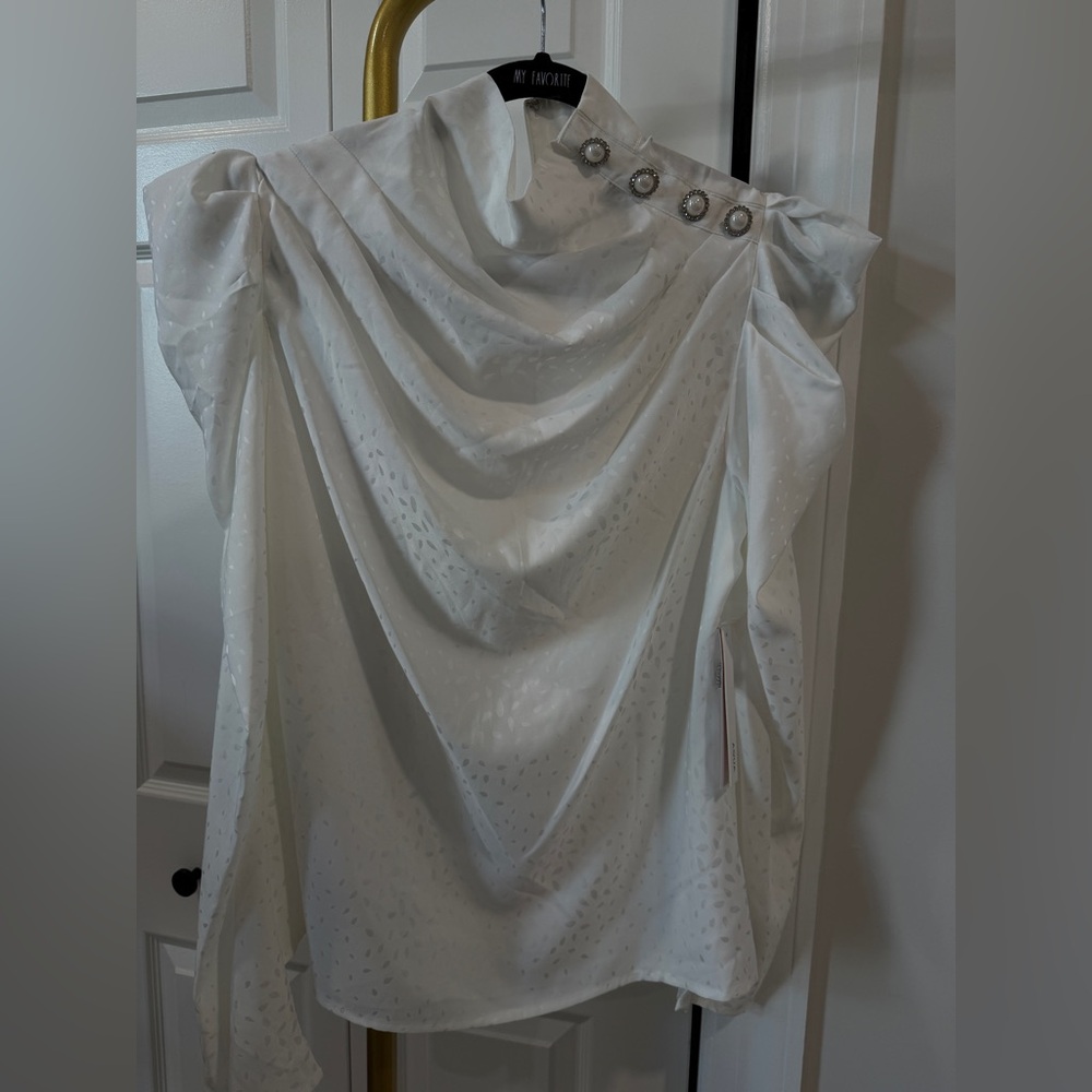White Satin Blouse